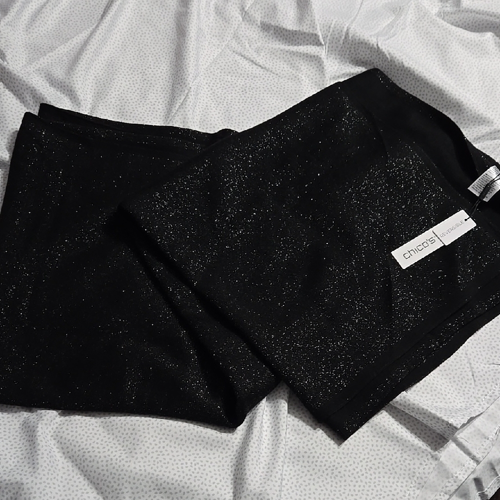 Chico's Black Sparkle Scarf
